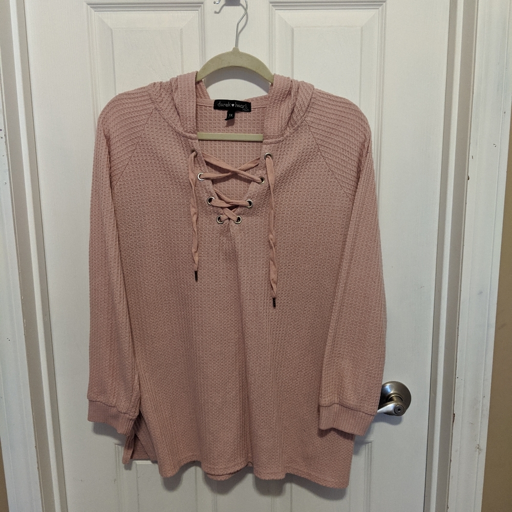 Pink Waffle Weave Shirt